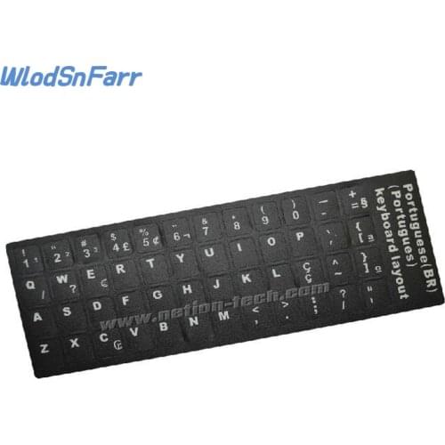 High Quality! 100pc/lot Brazilian keypad label sticker, Eco-environment Plastic Brazilian keyboard stickers for Laptop/computer