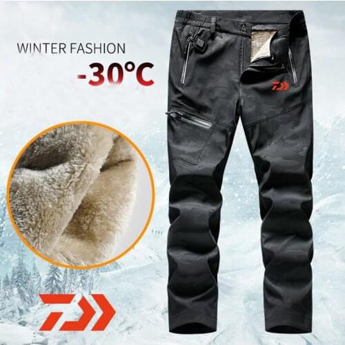 Dawa Winter Men Women Heated Lamb Fur Pants Charging USB Trekking Hike Climb Ski Oversized Waterproof Outdoor Fishing Trousers