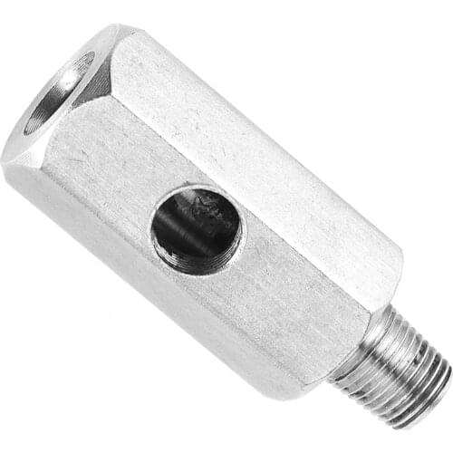 1/8" BSPT Oil Pressure Sensor Tee to NPT Adapter Turbo Supply Feed Line Gauge Stainless Steel Handy Ftting