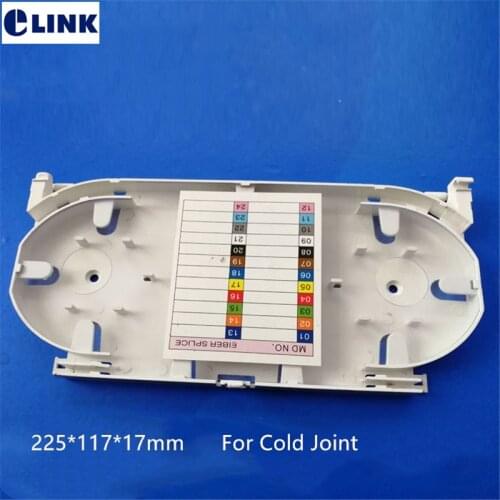 10pcs 24 cores fiber splice tray for cold joint high quality ftth optical plastic fusioncassette splice tray factory sales ELINK