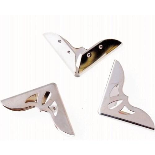 25PCs Silver Tone Book Scrapbooking Albums Menus Folders Corner Protectors(Fit 7mm thick) 42x30mm F1198