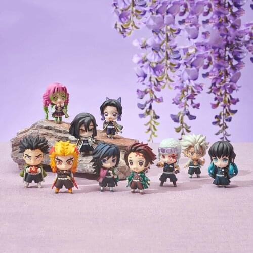 5pcs/lot Anime Demon Slayer Kimetsu No Yaiba PVC Action Figure Model Toys