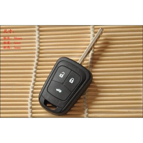 5PCS/lot For Chevrolet Aveo Remote Key Shell Case 3 Button With HU100 Uncut Blade Fob Key Cover (No Logo)
