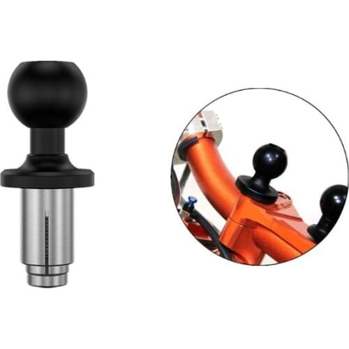 Aluminum Base Rubber Motorcycle Bike Mount Black Fork Stem Base with Ball Head for Mount for G-opro Ball Mount Adapter