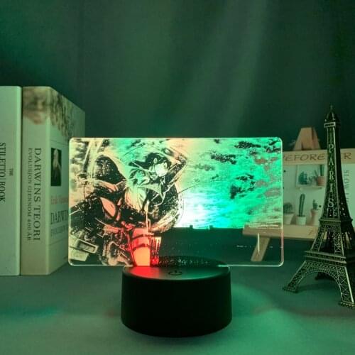 Anime Attack on Titan Levi Ackerman Led Lamp Dual Color for Room Decoration Birthday Gift Manga Two Tone Led Light AOT Levi