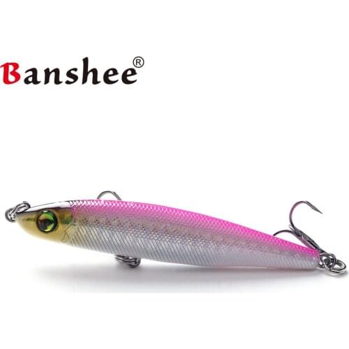 Banshee Pencil Baits WMP01 80mm 15.5g Sinking 0.8-2.6m Wobbler Hard Fishing Lure Carp Artificial Deep Sea Bass Simulation Fish