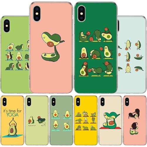 Avocado yoga Phone Case For Apple Iphone 11 12 Mini Pro X XR XS Max 7 8 6 6S Plus 5 SE 7G 6G + Art Cover Coque Capa Shell