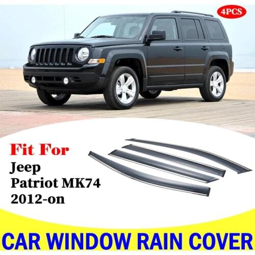 FOR Jeep Patriot MK74 window visor car rain shield deflectors awning trim cover exterior car-styling accessories 2012-on