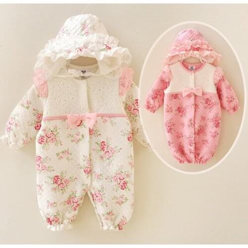 Newborn Baby Girl Clothes Cotton Infant Bebe Toddler Long Sleeve Lovely Princess Style Rompers For Baby Ropa Girls Jumpsuit Set
