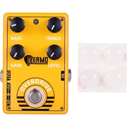 Dolamo D-8 Overdrive Guitar Effect Pedal with Bass Treble Gain Level Controls and True Bypass Design for Electric Guitar
