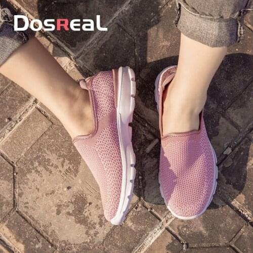 DOSREAL Summer Shoes For Women Casual Loafers Mesh Lazy Shoes Breathable Lightweight Ladies Sneakers Walking Shoes Large Size 41