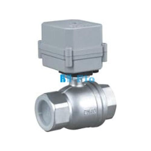 DN32-DN50 DC24V 2 Way Full Bore Motorized 304 Stainless Steel Ball Valve NPT/BSP 5 Wires Position Feedback Ball Valve CR5-01
