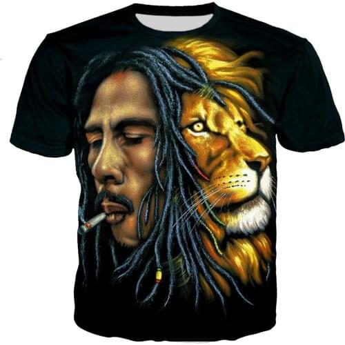 Hot Sale Rapper Bob Marley T Shirt Men/women New Fashion Cool 3D Printed T-shirts Casual Harajuku Style Tshirt Streetwear Tops