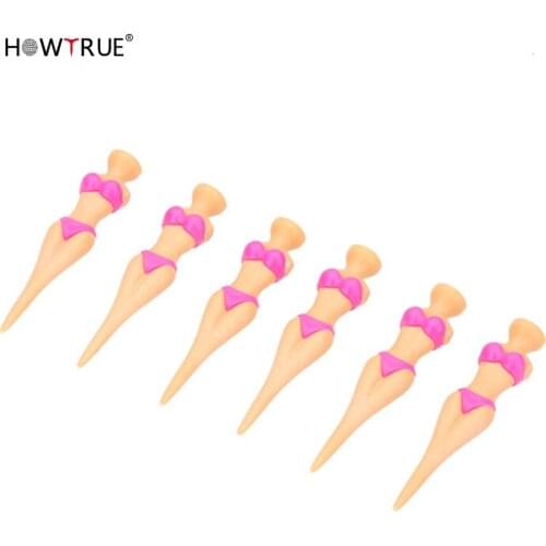 Hot Sale 6pcs/lot Bikini Nude Lady Golf Tees Pitch Fork Novelty Nude Lady Golf Tee
