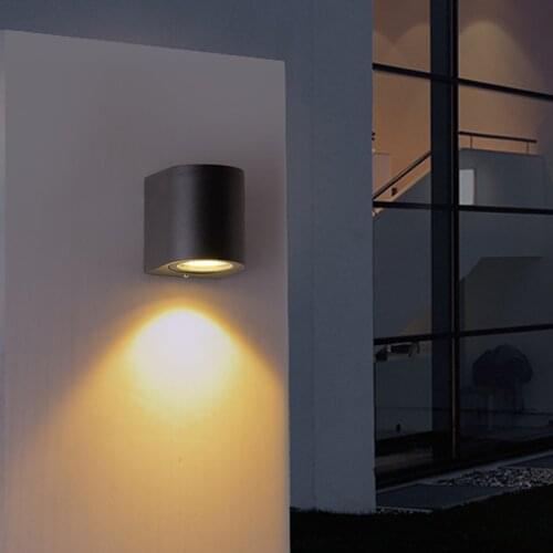 Ip65 Black 5w waterproof wall lamp Garden Contemporary Home Aluminum 85-265V