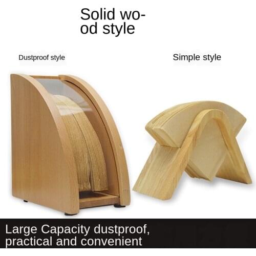 Coffee Filter Paper Frame Filter Cartridge Coffee Bar Storage Rack Wooden Hand-Pour ka fei jia Dust Filter Cartridge Appliance