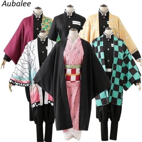 Kimetsu no Yaiba Cosplay Demon Slayer Costume Kamado Tanjirou Nezuko Agatsuma Zenitsu Tomioka Giyuu Anime Outfit Full Set
