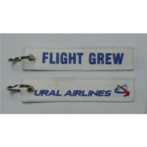 Ural Airlines Flight Crew Fabric Embroidery Keychain Key FOB Aviation Motorcycle Pilot Crew
