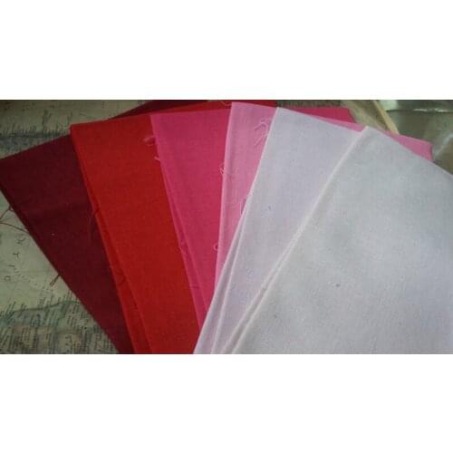 Fashion Gradient Red Pink Colors Cotton Linen Fabric Bundle 32x24cm Free Shipping