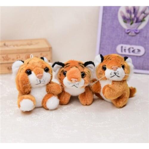 New Cute Simulation Lucky tiger soft Popula pendant Exquisite Keychain good quality soft Soothing doll christmas gift