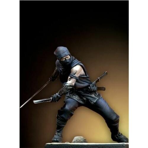 New Unassembled 1/24 75mm ancient warrior stand with base 75mm Resin Figure Unpainted Model Kit