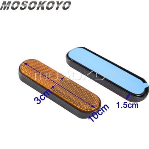 Self Adhesive Tape Reflector Stick On Reflective Plate Sticker for UTV ATV Truck Scooter Motorcycle Bike Amber