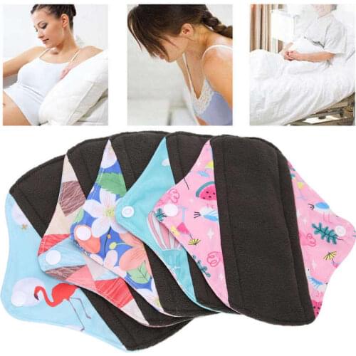 Women Hygienic 3pcs Cloth Sanitary Towels Washable Reusable Sanitary Towels Pads Menstrual Absorbent Pads Personal Health Care