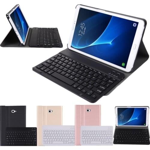 PU Leather Case for Samsung Galaxy Tab A A6 10.1 2016 SM-T580 T585 Magnetic Stand Cover with Bluetooth Keyboard Tablet Case