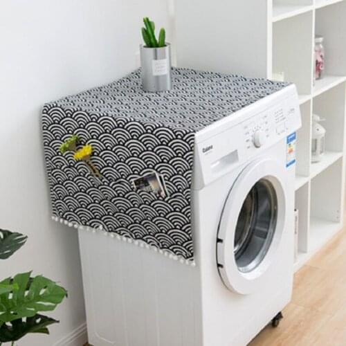 Dustproof Washing Machine Dust Cover With Pocket Single Door Refrigerator Dust Cover Household Home Storage