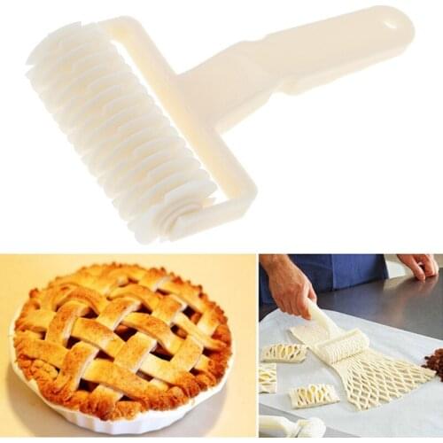 Dough Roller Knife Pie Pizza Cookie Cutter Pastry Plastic Baking Tools Bakeware Embossing Dough Roller Lattice Cutter Craft
