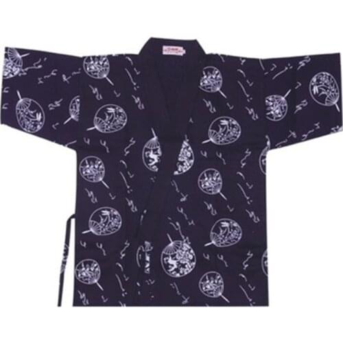 Service Alimentaire Kimono Manches Courtes Imprim Vtements De Travail Japonais Pour Restaurant De Sushi Uniformes De Chef De