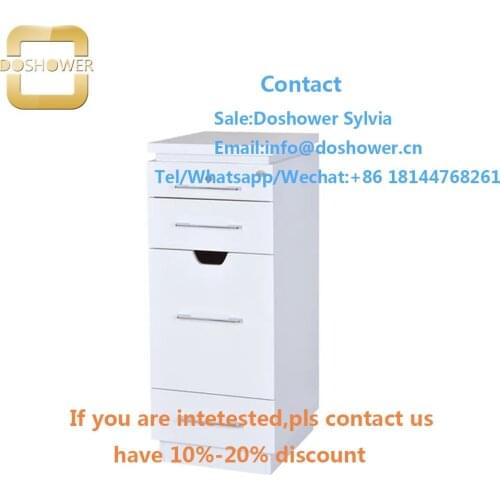 Spa pedicure cart with nail trolley case for wooden moveable salon trolley