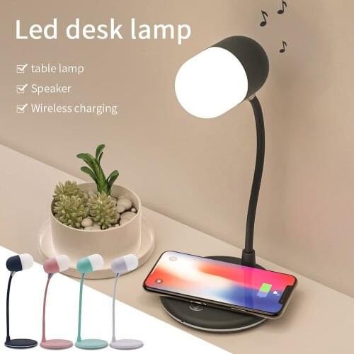 FLOVEME Universal Desk Wireless Charger DESKyIO Desktop Table Lamp Light Fast Charger For iPhone 11 X XR XS Redmi Note 8 Speaker