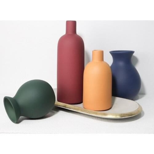 Flower Vase Creative Ceramic Small Vase Decoration Home Ins Nordic Flower Arrangement Living Room Decoration Maison дома декор