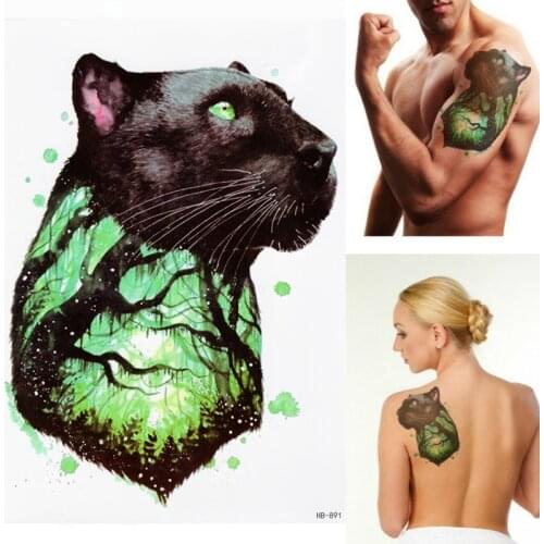 BLACK PANTHER TEMPORARY TATTOO, TRIBAL, 3D, MENS, WOMENS, STICKER TATTOO ARM