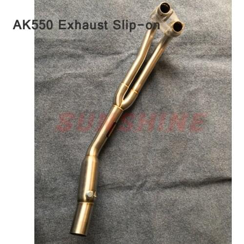 Exhaust Front Pipe Motorcycle Muffler Motorcross Slip on Modified Tube Stainless Steel Catalyst For KYMCO AK550 AK 550 51mm Link