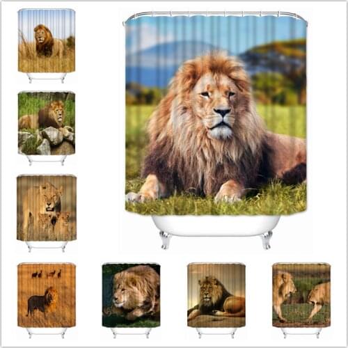 Musife Custom High Quality lion Shower Curtain Waterproof Bathroom Polyester Fabric Bathroom Curtain