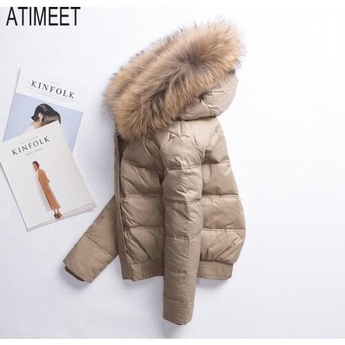 Women Thick Down Jacket Hooded White Duck Jackets Winter Short Warm Coats Parkas Female Outwear