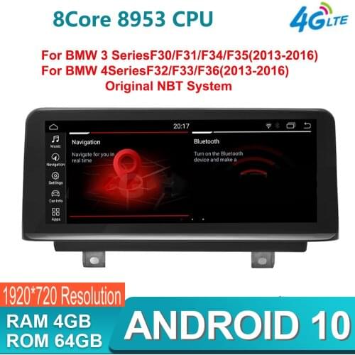 10.25" IPS 8 Core Android 10 CAR DVD radio for 1/ 3 / 4 series BMW F30/F31/F34/F20/F21/F32/F33/F36 NBT Multimedia GPS Navigation