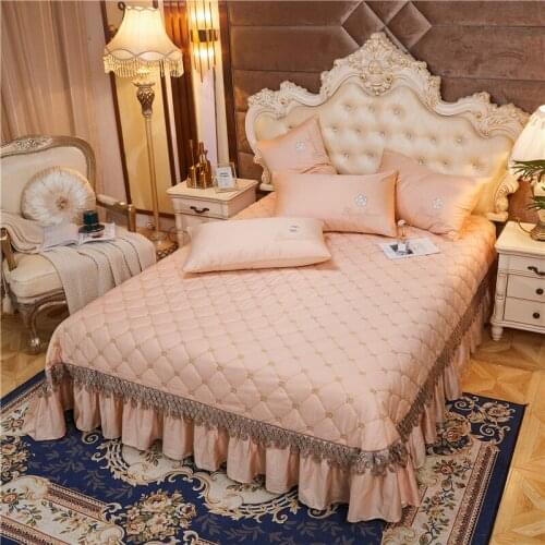 100% egyptian cotton bedding set bedspread and pillow case quilting luxury embroidery bed covers bed linen anthracite gold color