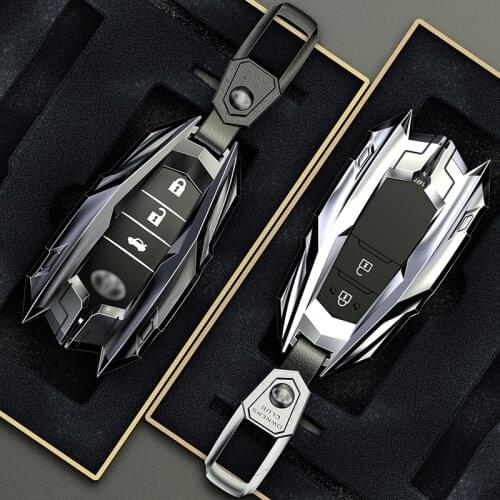 2021 Zinc Alloy Car Key Cover Case Accessories Keychain Covers Protect For Toyota Prius Camry Corolla C-HR CHR RAV4 Prado Prius