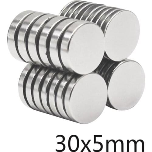 5/10/20PCS 30x5 Super Powerful Strong Magnetic Magnets 30mmx5mm Permanent Neodymium Magnets 30x5mm Round Magnet 30*5