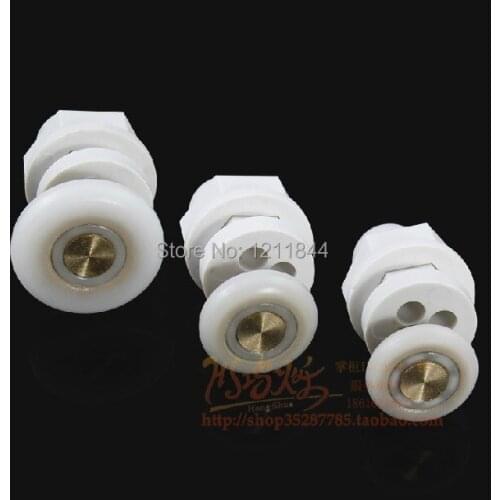 8pcs Circular shower room door roller wheels plastic pulley Shower room accessories Bath Hardware Sets