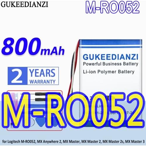 GUKEEDIANZI Battery M-RO052 800mAh for Logitech M-RO052, MX Anywhere 2, MX Master, MX Master 2, MX Master 2s, MX Master 3