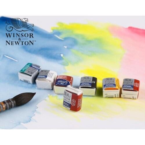 Winsor & Newton Cotman Watercolour Paints Solid Half Pan Mini Small