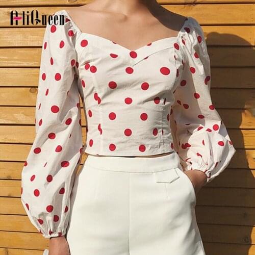 Блузки в горошек AliQueen China At AliExpress