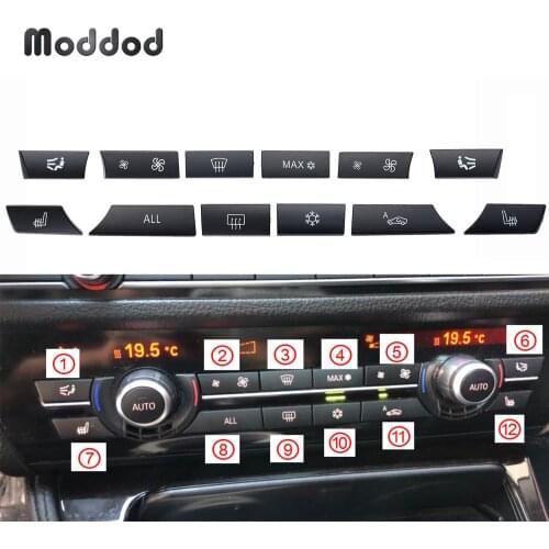 Car Heater Climate Control Cap for BMW 5 6 7 Series F07 GT F10 F11 F06 F12 F13 F01 F02 Air Conditioning Wind Switch Fan Button
