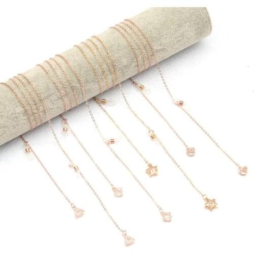 Sunglasses Masking Chains For Women Copper Crystal Eyeglasses Chains Lanyard Glass 2021 New Fashion Jewelry Mask Rope Strap