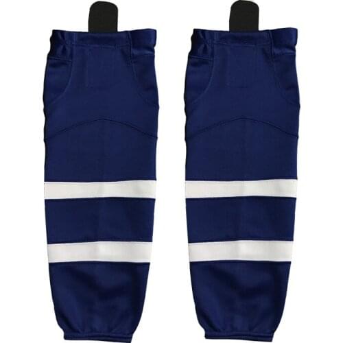 COLDINDOOR 100% Polyester blue Ice Hockey Socks Cheap Shin Guards For Team W040