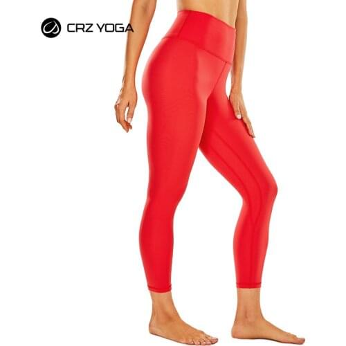 CRZ YOGA Womens High Waisted Workout Leggings Naked Feeling Soft Yoga Capris Running Pants - 21 Inches